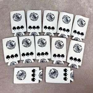 White Claw Hard Seltzer Slim Can Koozie Set of 12 Shamrocks White Black